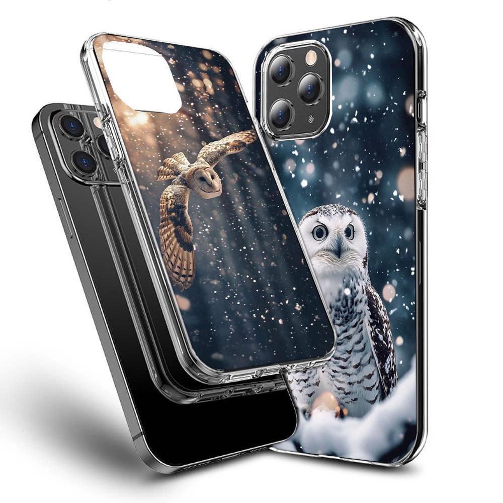 Owl In Winter Phone Case For Iphone 16E 15 Pro 14 Plus 17E 16 17 Pro Max Air 11 12 13 Mini Shockproof Capa Cute Cover TPU Cle