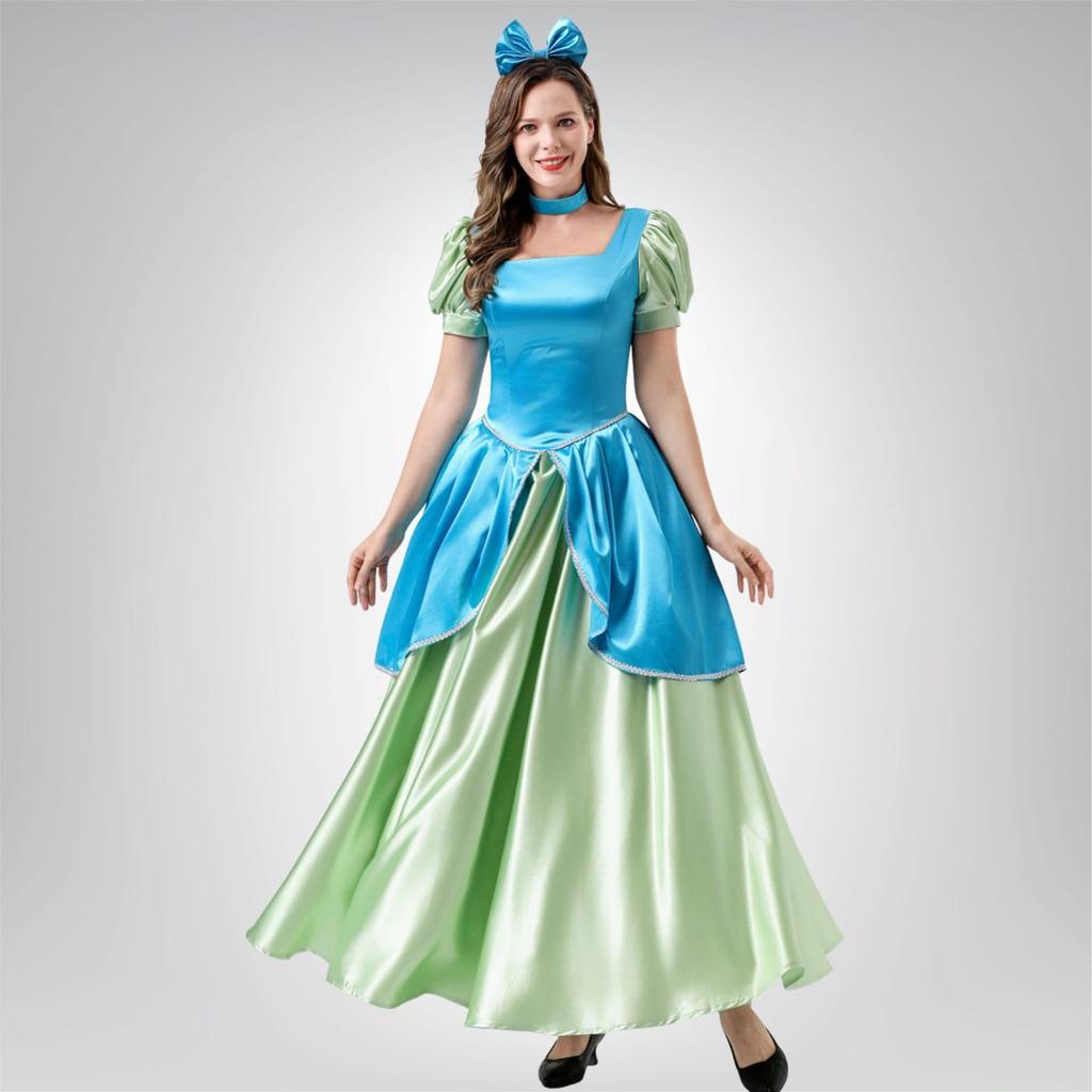 Milky Time Halloween Cosplay Cinderella, Drizella, Anastasia, and Lady Tremaine Dresses for Women (Drizella, Size L)