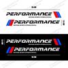 2 Stück Auto Performance Logo Auto Tür Seitenleiste Streifen Dekoration Aufkleber Für Bmw M Performance X1 X3 X4 X5 E87 F20 E36 E46 E90