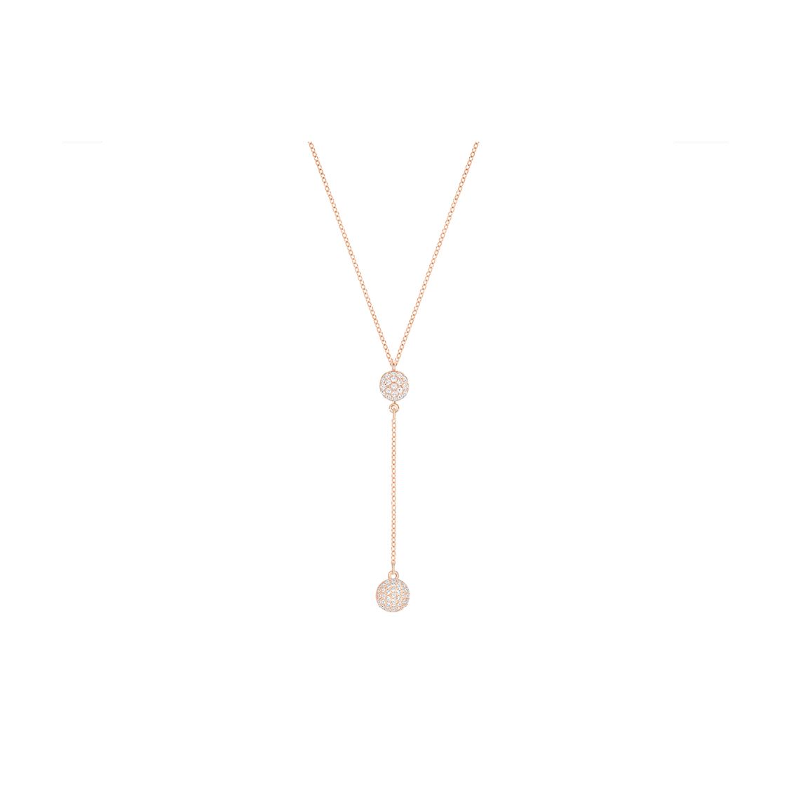Swarovski Fashion However Cute Minimalist Versatile Double Pendant Necklace Women necklace Rose-Gold 5290511 Rose Gold,F