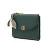 Green Leather Check Flower Decor Wallet Dcwa4f307e2