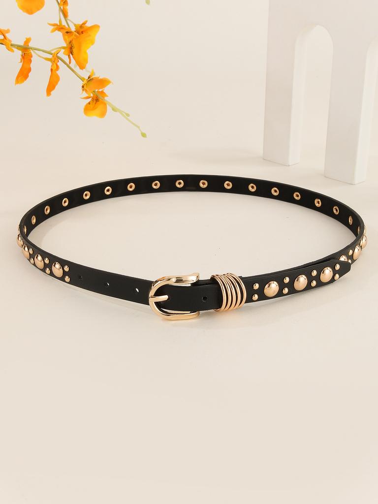 New Women's Punk Waist Belt Metal Fashion Style Women's Belt Versatile Women's Belt Studded Belt Cinturon Mujer Cinturones
