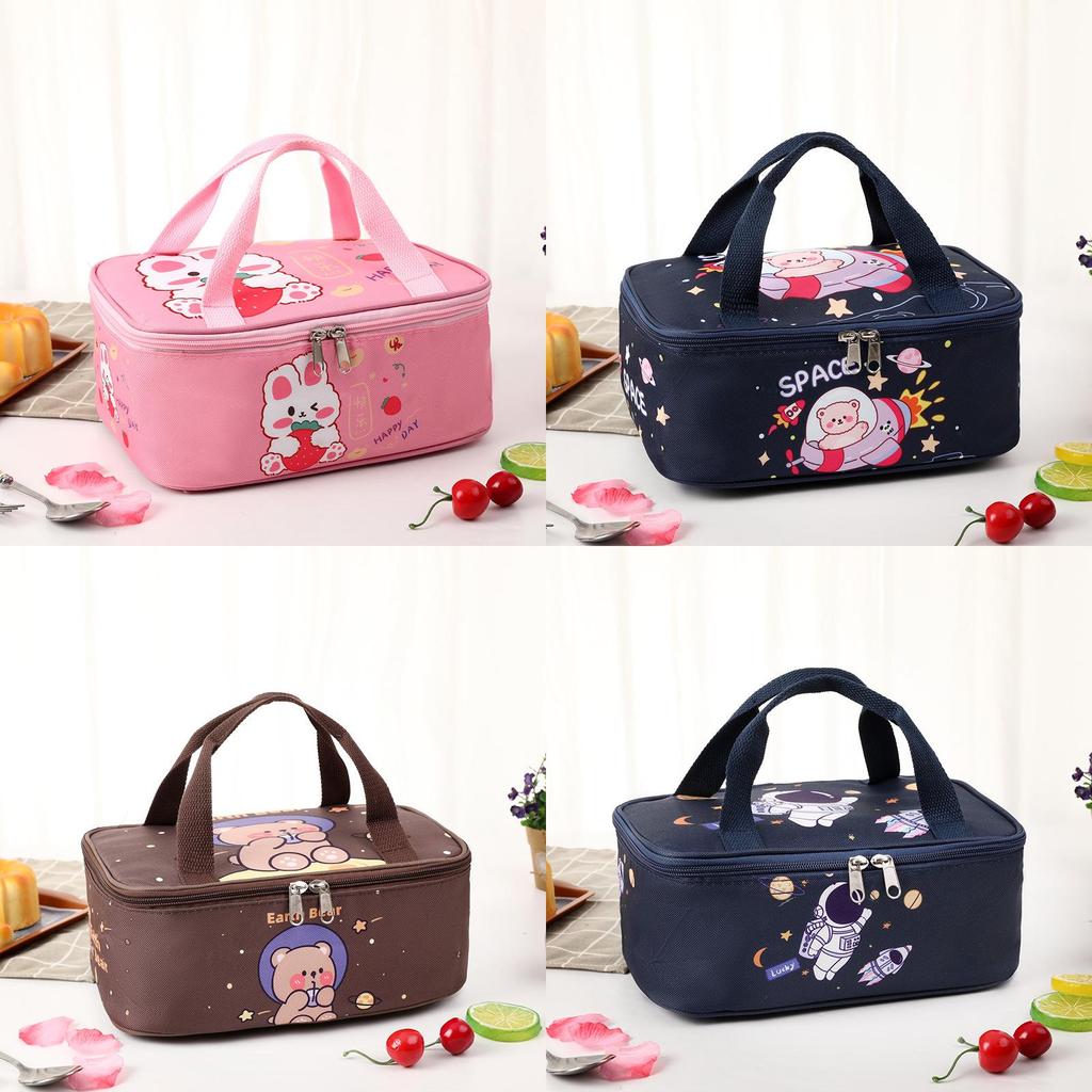 Space Bear Bento Cooler With Reusable Material For School And Travel