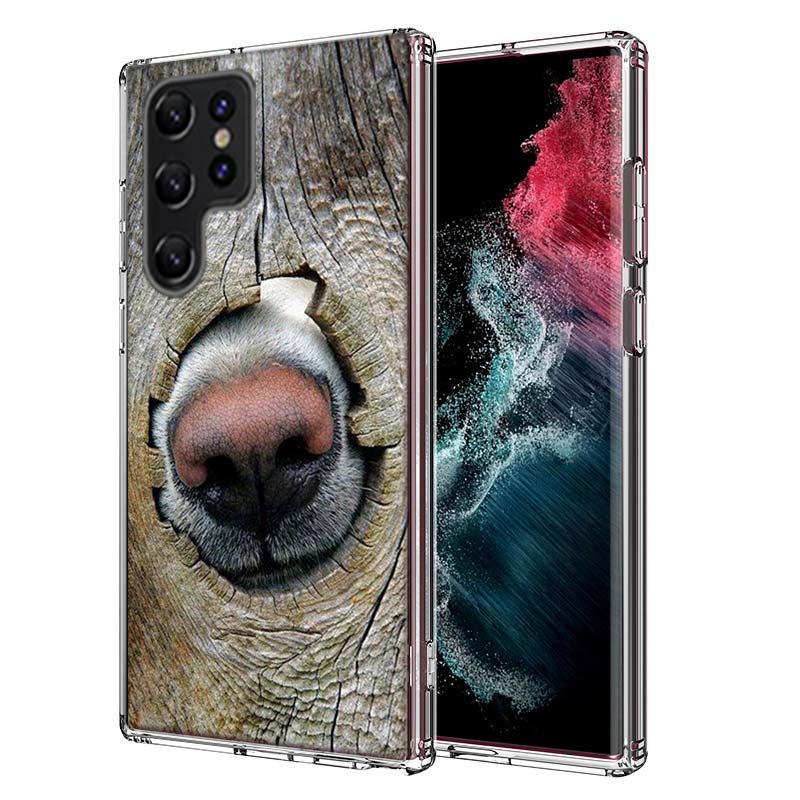 

Show You its Cute Dog Nose Capa Phone Case For Samsung S26 Ultra S25 Edge Galaxy S23 S21 S20 S24 FE S22 S10 Plus Cover Clear TPU Samsung S22 Plus