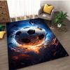 Football Art Print Area Rug for Living Room Bedroom Sofa Side Non-Slip Floor Mat Kids Play Home Decor