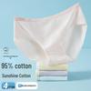 FENTENGCARE Women's 7A Antibacterial Cotton Mid-Waist Briefs 4-Pack