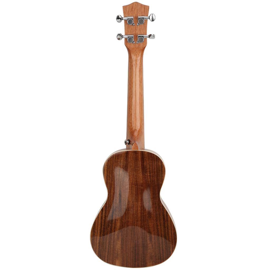 23in Ukulele Fichtendecke Naturholzfarbe mit Endstift Saiten Musikinstrument