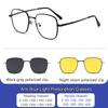 Men's Metal Prescription Glasses Minus -0.5 -1 -125 -3.5 Clip On Magnetic Polarized Sunglasses Anti Blue Light Computer Eyewear