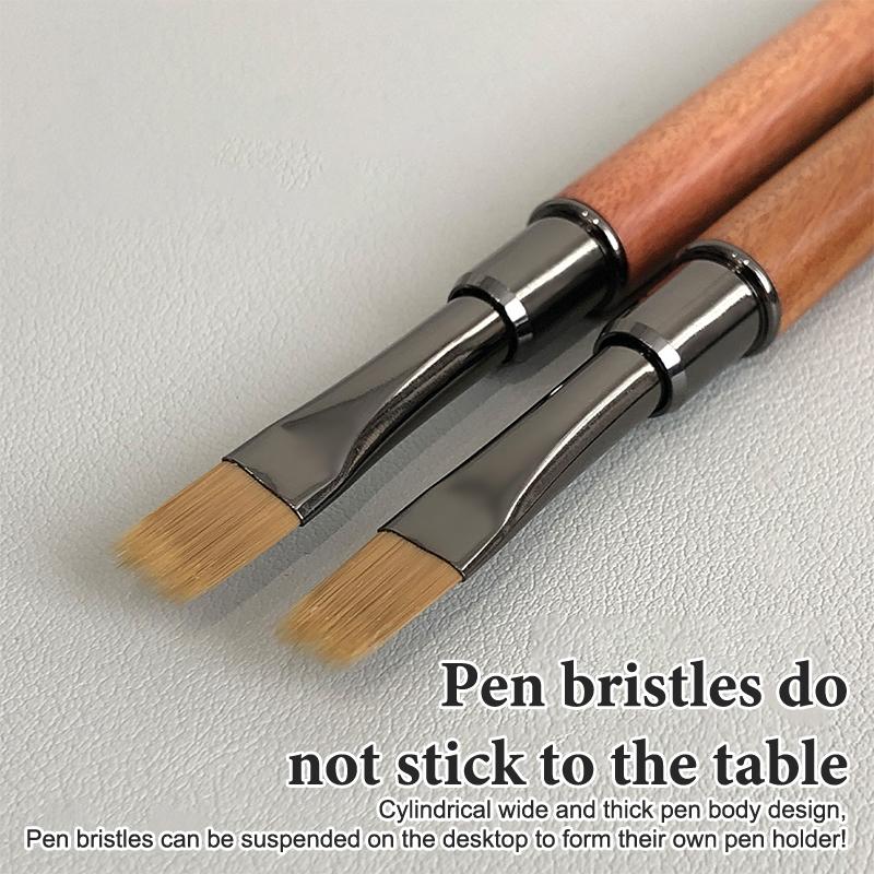 Gradient Nail Art Brush Sandalwood Nail Ombre Pen Diy Uv Gel Brushes Painting Drawing Flowers Nails Brush Manicure Tools