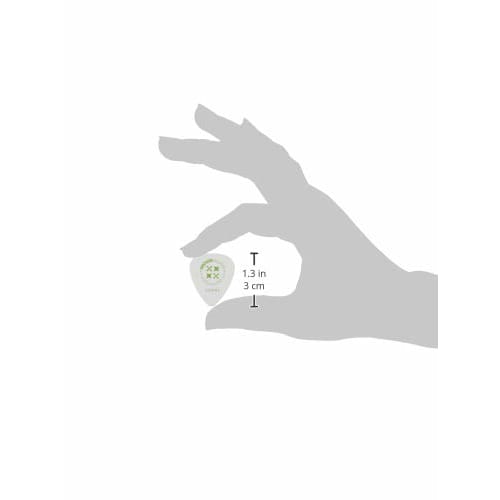 Grover Allman Celluloid Guitar Picks, White, Standard, 0.81mm, 10-Pack