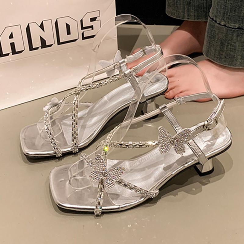 

Fashion High Heels Women Sandals Summer Crystal Bow Shoes Fashion Elegant Woman Pumps 2025 Designer Trend Brand Dress Zapatos De Mujer 35 серебряный