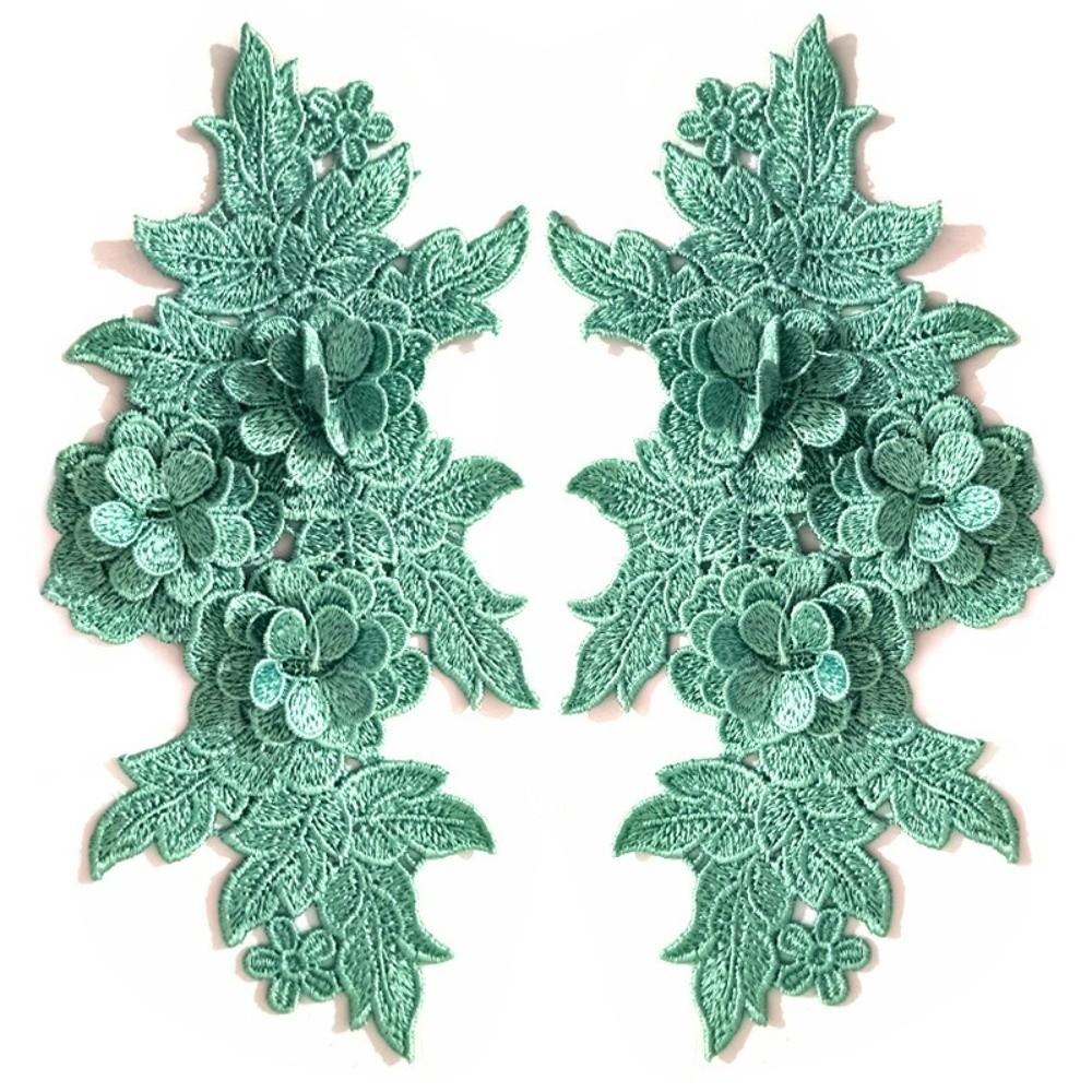 Vintage Schwere Spitze Spitzenapplikation Passendes Muster Bunte Florale Stickerei Borte DIY Design 3D Gestickter Aufnäher Kleidung Nähen