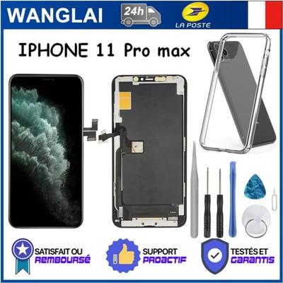 Black Touch Screen Glass + LCD Screen For iPhone 11 Pro Max + Case