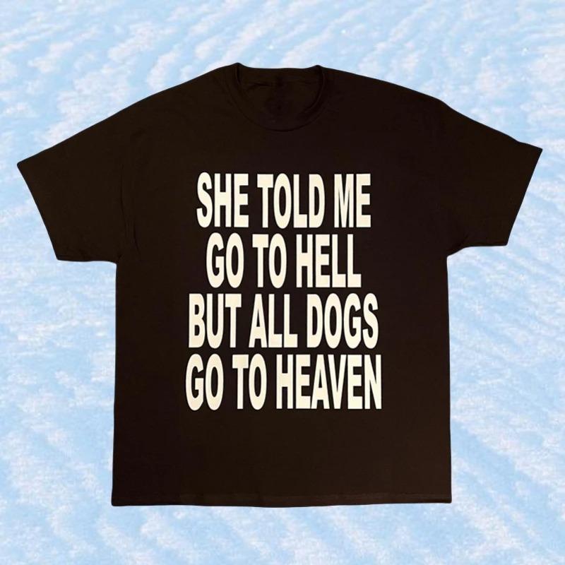 T-shirt letter print cotton gothic hip hop street wear unisex punk crew neck clothing retro casual T-shirt Streetwear Trendy tee