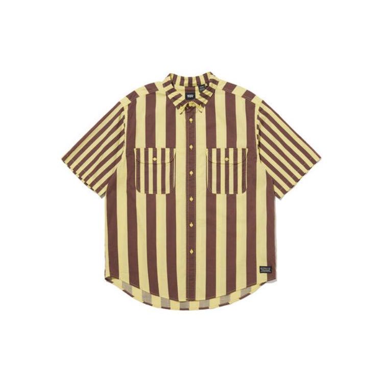 

Рубашка мужская Levis Skate Series в полоску с декоративным заостренным воротником на пуговицах с коротким рукавом Желтый A4329-0003 S