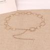 Gold Elegant Quadrilateral Waist Chain For Women Fashionable Accessory For Dresses