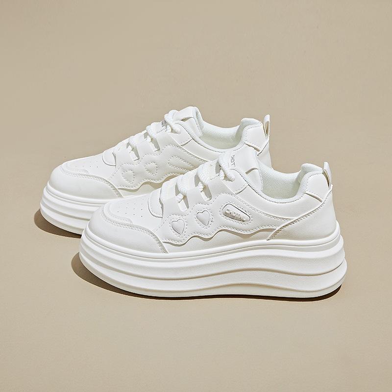 

Женские повседневные кроссовки на массивной платформе, легкие нескользящие кроссовки для ходьбы из искусственной кожи на шнуровке, удобные теннисные кроссовки для женщин 40 бежевый