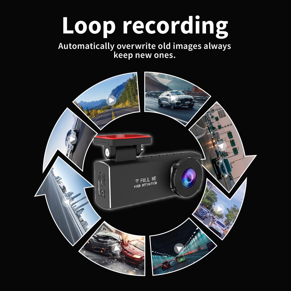 2K WiFi Hidden Dash cam Car DVR HD Front Rear Dual lens Wide Angle Loop recording G-Sensor Black Box Car Accessories