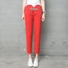 Damen Baumwollleinen Haremshose - Frühling/Herbst, Casual, Leicht, Petite, Gekürzt, Sieben/Achtel-Länge.
