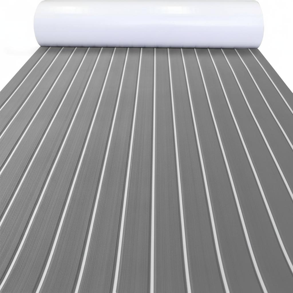 2400*300*5mm EVA Foam Boat Decking Sheet Mat Yacht Motorboat Anti Slip Vehicle Self-adhesive Marine Faux Teak Deck Flooring Pad