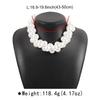 Tooxika Baroque Faux Pearl Necklace Exaggerated Large Pearl Temperament Choker Collarbone Chain