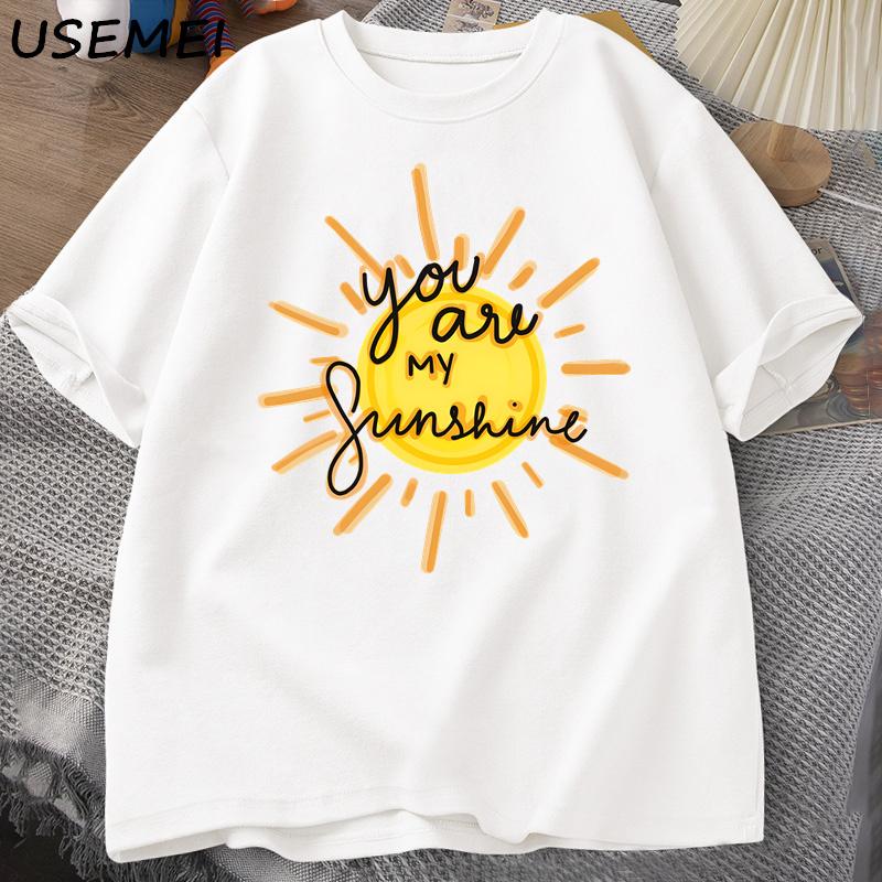 You Are My Sunshine T-shirt Cotton Man Short Sleeve T-shirts Funny Printed Tees Men Streetwear Male Clothes Vintage