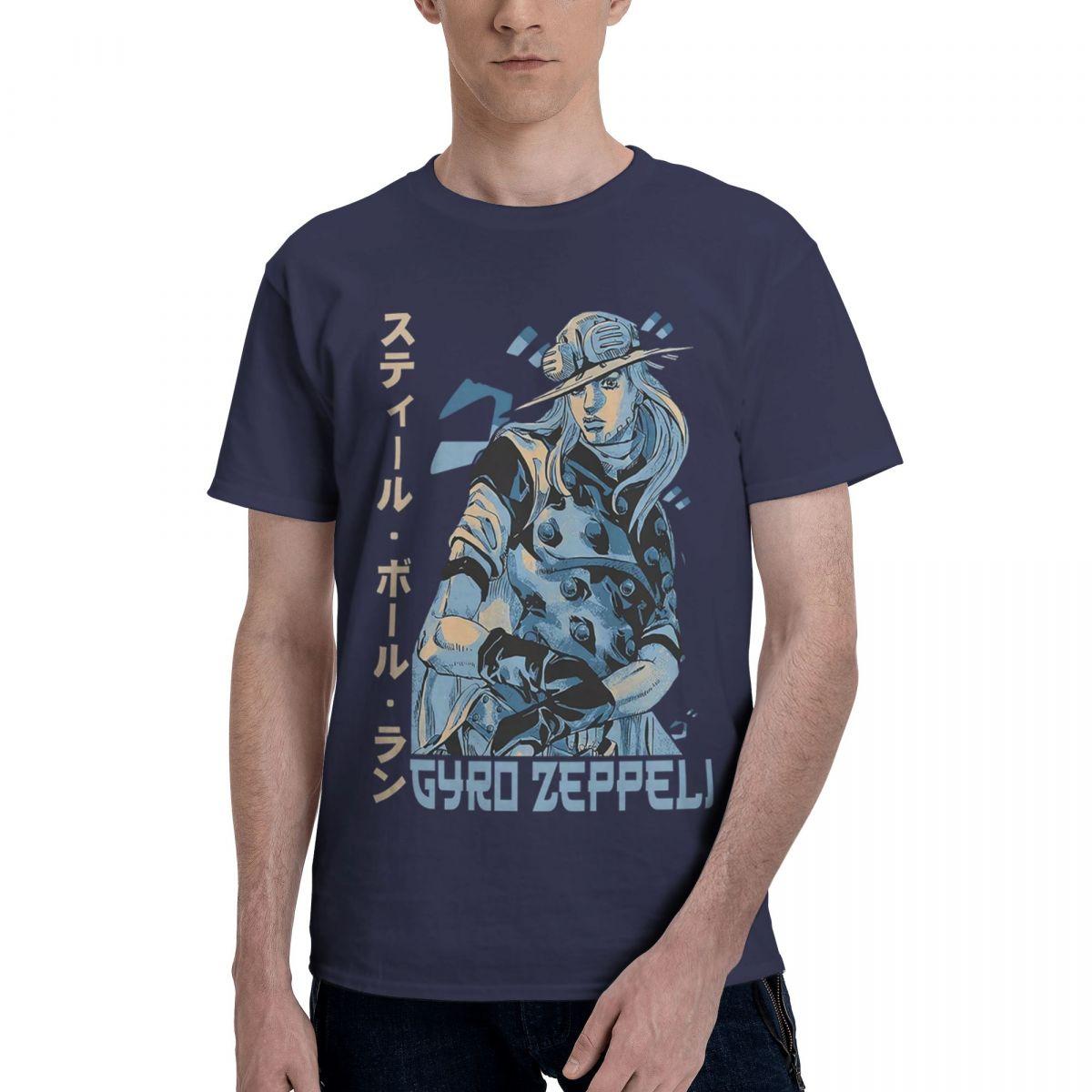 

Ojo Steel Ball Run Gyro ZeppeliLL3646 100 Cotton Casual Breathable Confortable Tops Designer Clothes Men Tshirts Men 4XL