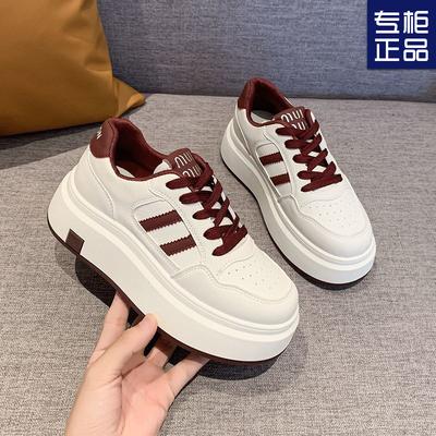 Small Muffin Board Shoes Platform 2025 New Popular Spring Versatile Angola Red Four Seasons White Shoes Women
