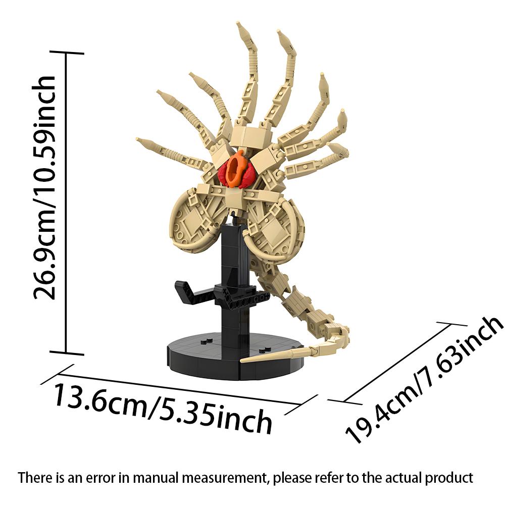 MOC Alien Facehugger Bricks Model Xenomorph Creature Alien Facehugger Building Blocks Toys Christmas Birthday Gifts