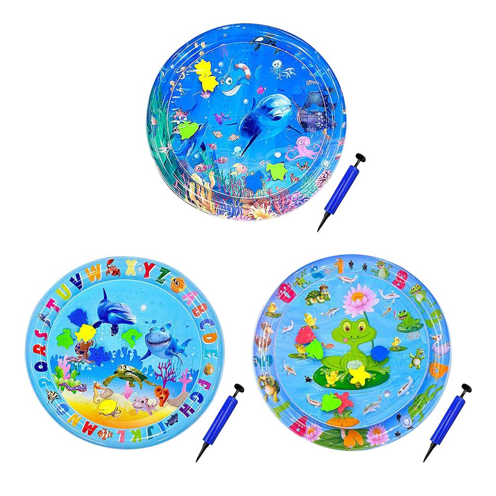 Interactive Sensory Play Mat with Air Pump Summer Cooling Pad Cat Water Sensor Play Mat for Indoor Cats