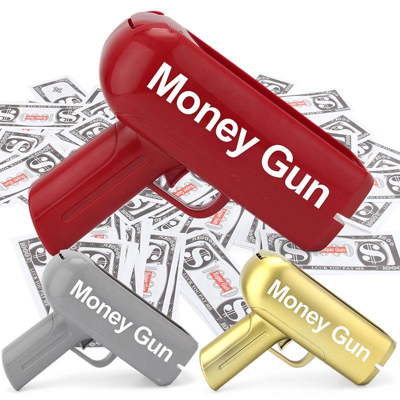 Big Power New Fantastic Banknote Spray Money Gun Money Gun Dollar Shot Money Spit Gun Wedding Toy