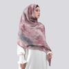 New Watercolor Printed Voile Hijab Scarf For Woman Muslim Hijabs Shawl Fashion Long Wraps Female Headband Ethnic Islam Ramadan