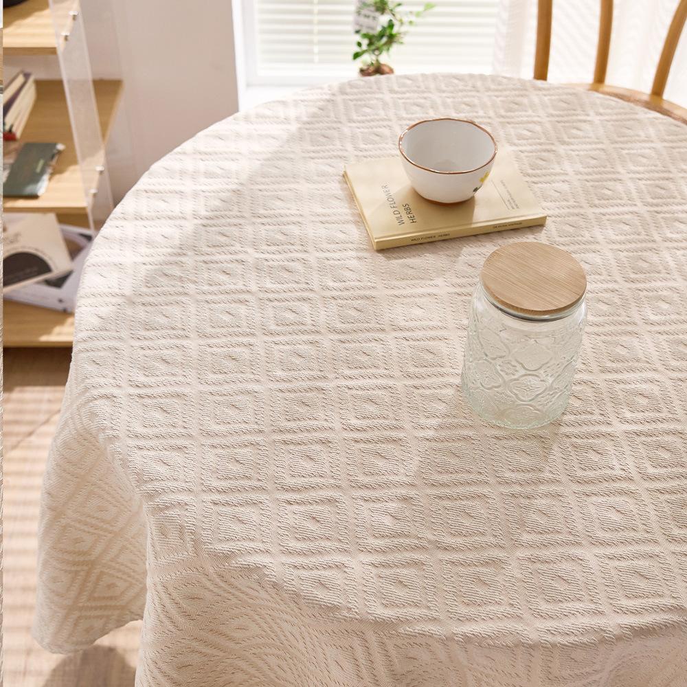 Light Luxury, High-End Simple Three-Dimensional Jacquard Dyed Woven Tablecloth, Atmosphere Dining Table, Coffee Table, Thick Tablecloth