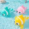Bath Toys Cute Swimming Clown Fish Bath Toys for Toddlers Floating Wind Up Toys for Boy Girl New Born Baby Bathtub Toddler Toys