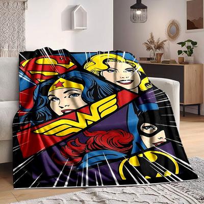 1pc Wonder Woman, Superhero Blanket | Polyester Fiber, All-Season Comfort for Sofa, Bed, Office, Car, Camping Yy251021157