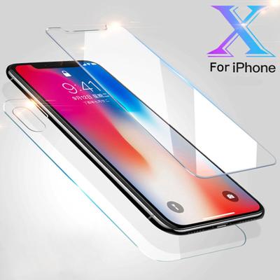 Vorderseite Rückseite Panzerfolie Abdeckung für Glas Schutz iPhone 7 8 Plus X