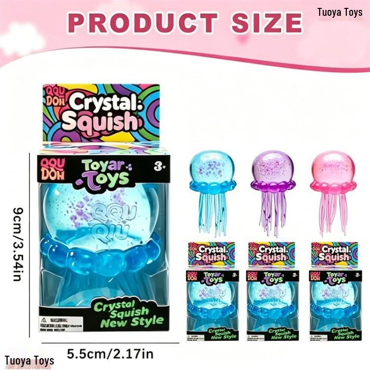 Squish-Sensory Octopus Jellyfish Toy: Stress Relief Squeeze for Beach Water Play