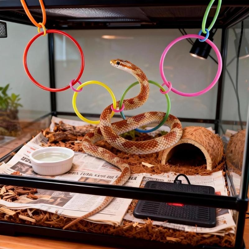 Pythons Snake Climbing Rings Durability Interactively Pythons Enrichment for Moving And Relaxing In Enclosure