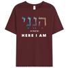 Hineni - Eccomi - Baruch Hashem in Ebraico Vintage T-shirt in 100% Cotone da Donna Uomo Maglietta Casual Magliette Top