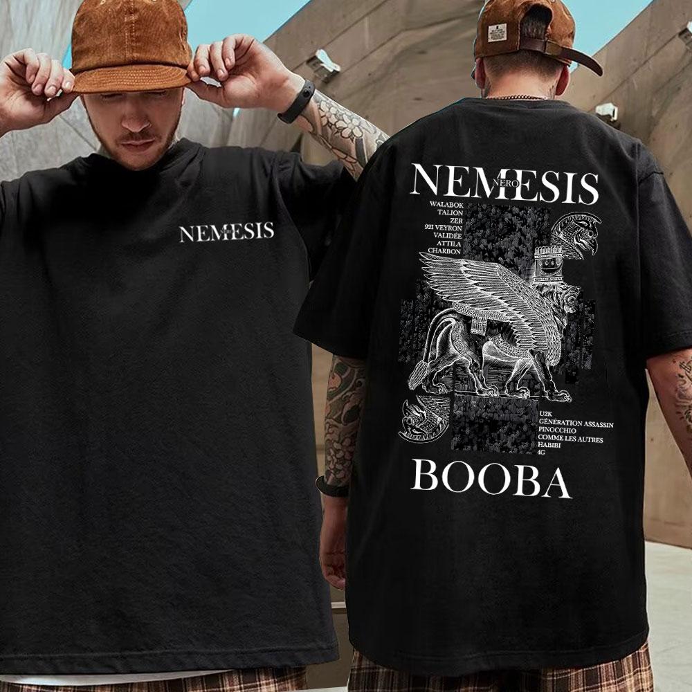 

Репер Booba Nero Nemesis Альбом Вінтажний Графічний Футболка Чоловіки Жінки Хіп-Хоп Футболки Короткий Рукав М яка Бавовна Вуличний Одяг Футболка S
