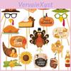 Paper Thanksgiving Day Photo Booth Accessories For Holiday Event Decor And Photo Taking