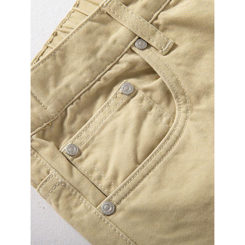 Men's Casual Pants 2024 New Style Washed Pure Cotton Comfortable Pants Trendy Brand Loose Straight Long Pants