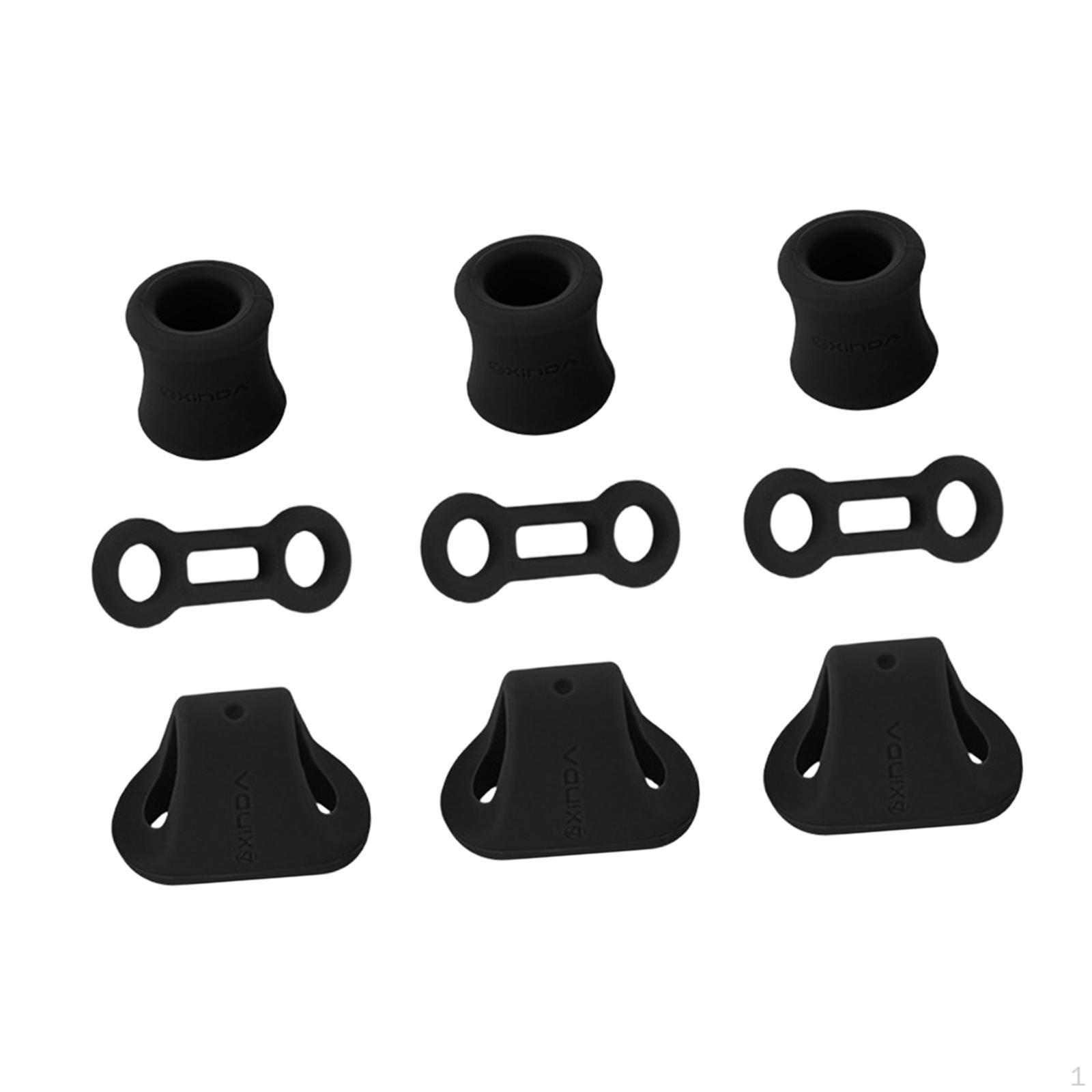 

9 Climbing Carabiner Ropes Locking s Tool, Rappel Abseil Positioning Device, Silicone Keeper Fixed чорний