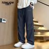 TonLion Men's Casual Wide-Leg Chenille Trousers