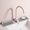 Kitchen Sink Sink with Slope Self-Draining Splash Guard Faucet Mat Silicone Fast Drying Faucet Mat