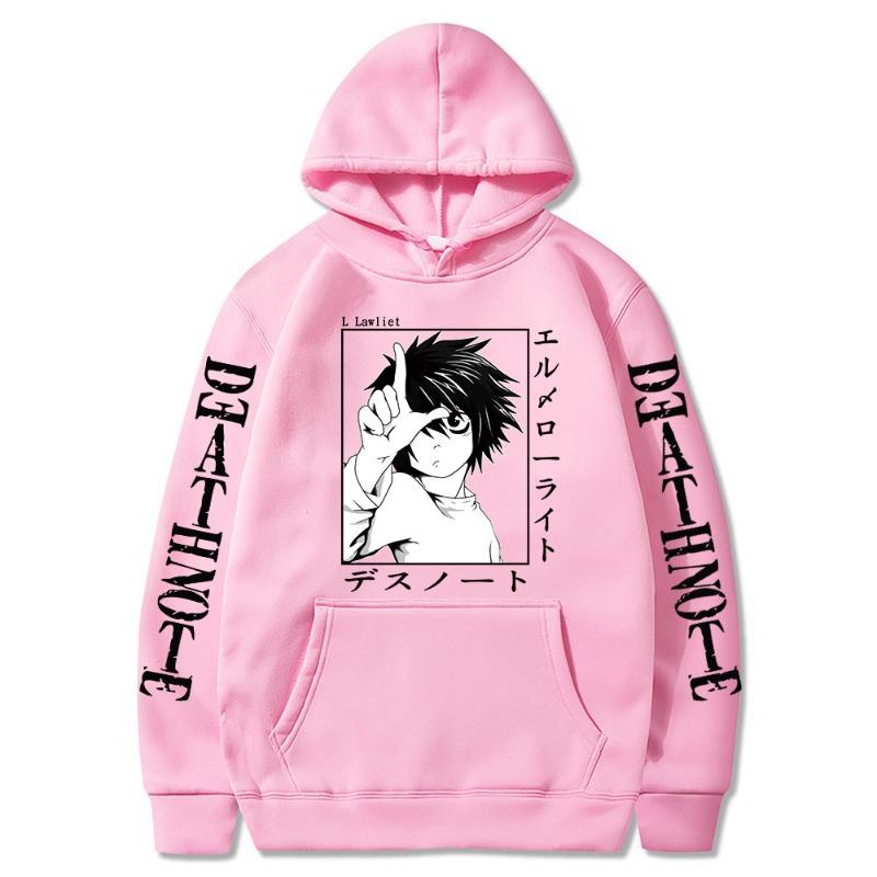 Japanese Animation Death Note Autunm Printed Men's Hoodie Hoody Clothes Vintage Casual Unisex Long Sleeve Pullovers