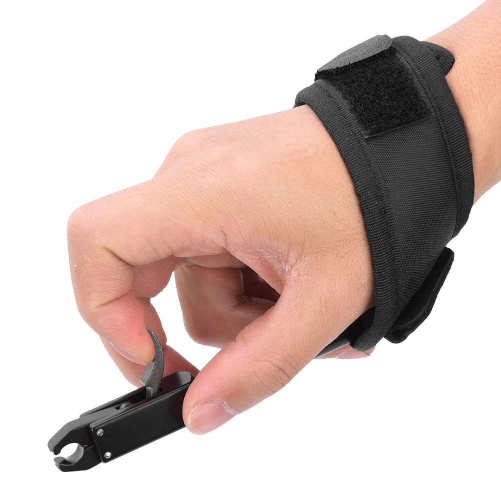 TP410 Outdoor Archery Release Caliper Wrist Strap Trigger Shooting Hunting Arrows Force for Compound BowBlack