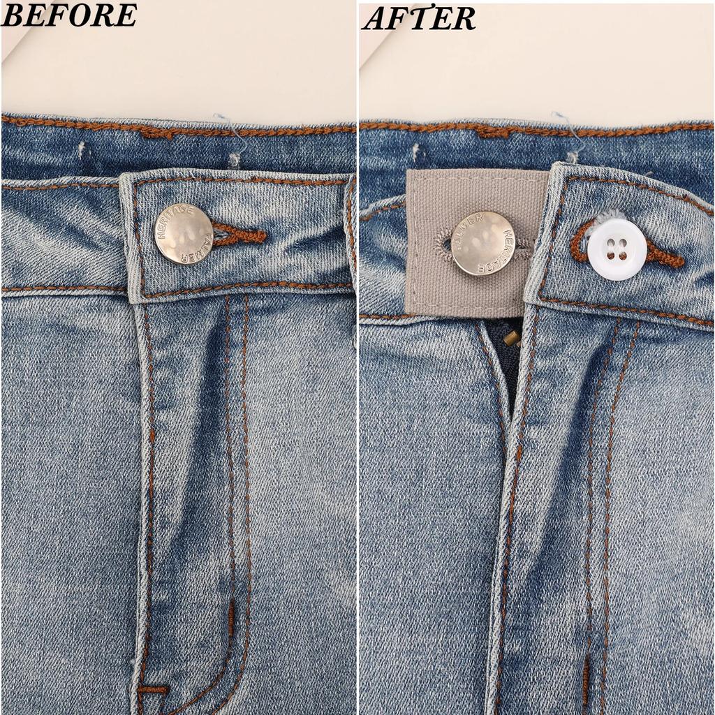 1Pc Jeans Waist Extension Buckle Unisex Waistband Extender Button Pant Elastic Extender Button Waist Belt Extension Buckle New