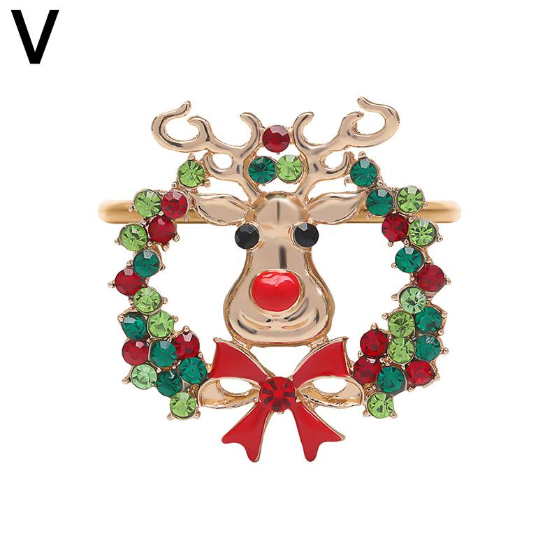 1PC Decor de masă Suport pentru șervețele de Crăciun Suport pentru șervețel Inel pentru șervețele din aliaj Favoare pentru evenimente de nuntă Hot