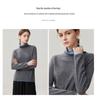 2026 A/W Stacked Collar Color Block Two-Piece Look Cashmere Women’s Pullover Long Sleeve Knit Sweater